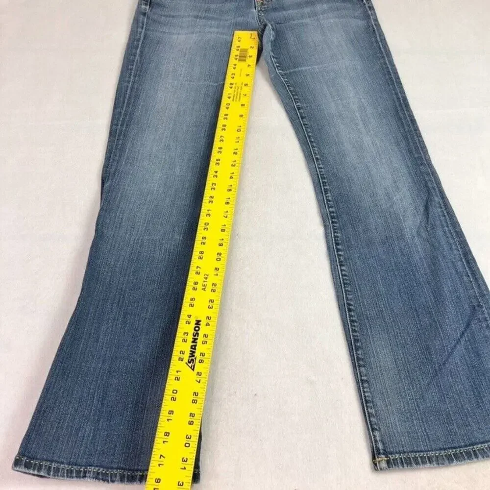 Vigoss Jean Women 9 Milan Medium Blue Wash Denim Bootcut Low Rise Casual Cowgirl